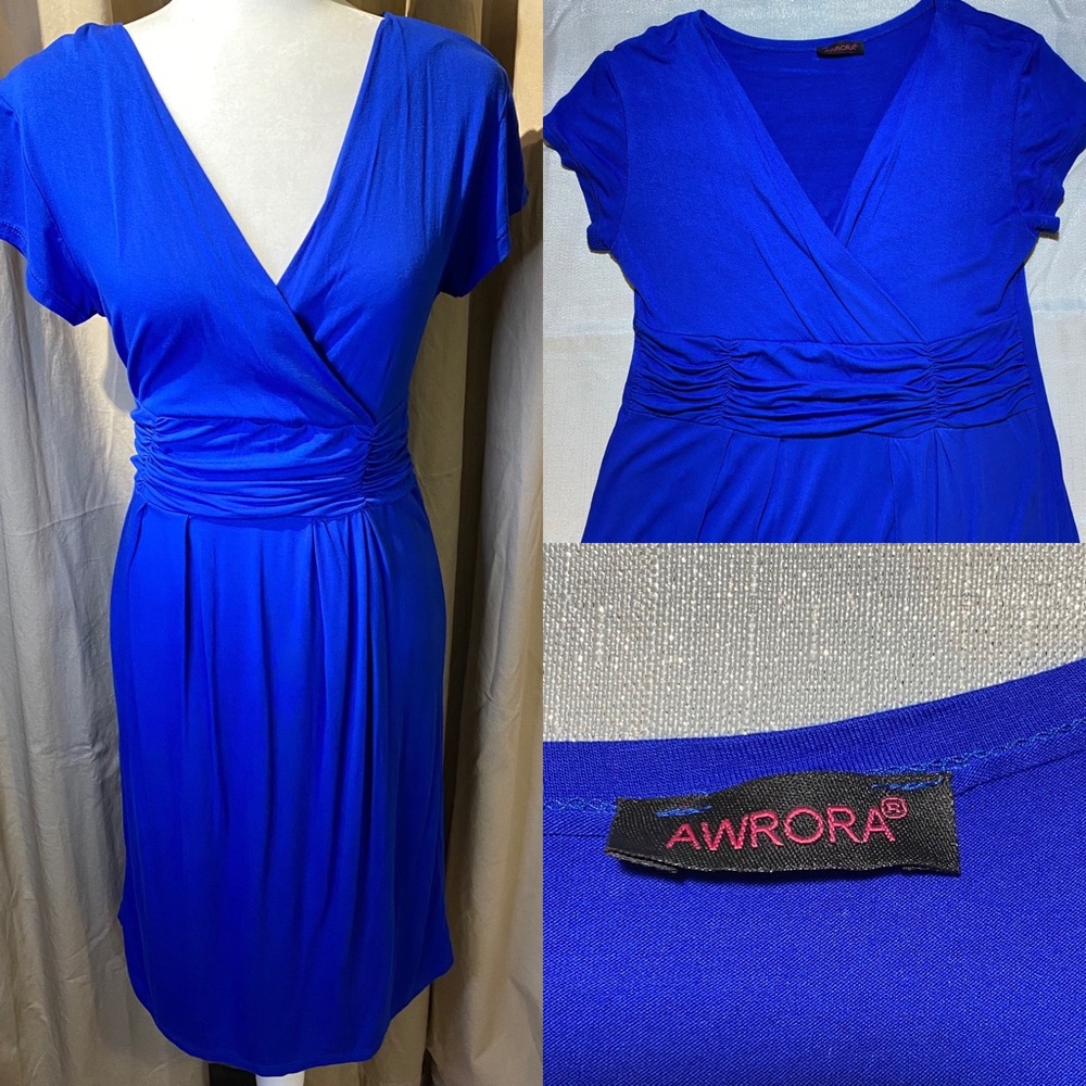 Aworora electric blue dress sz M-L